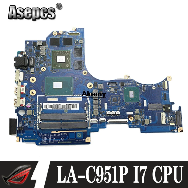 

LA-C951P Laptop motherboard for Lenovo Y700-14ISK original mainboard I7-6700HQ R9-M375 2GB