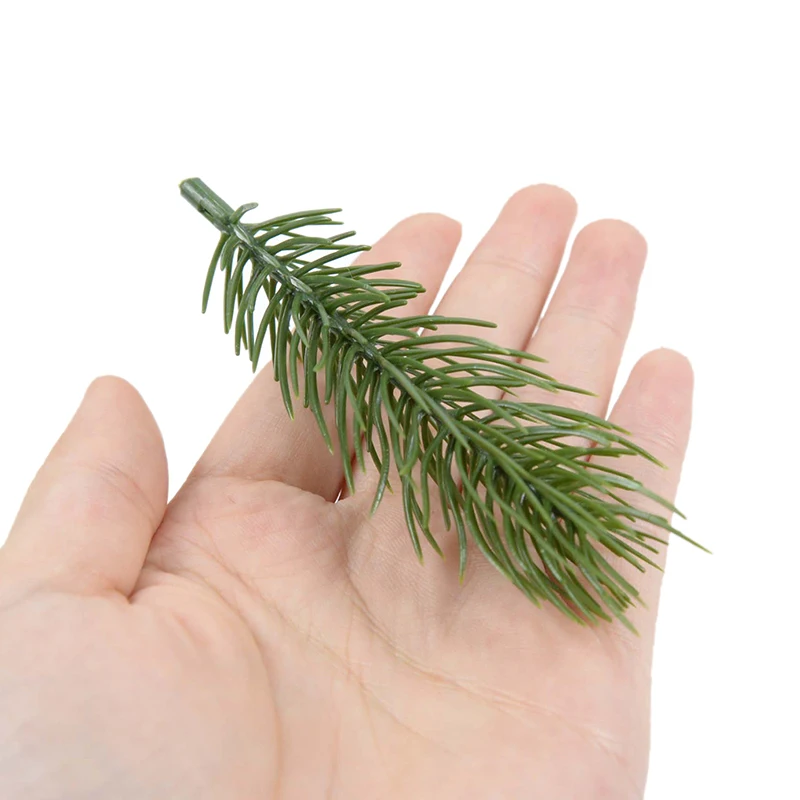 10/20pcs Artificial Pine Branches Needle Fake Plants Christmas Wreath Garland Decorations for Home Xmas Tree Ornament DIY Craft