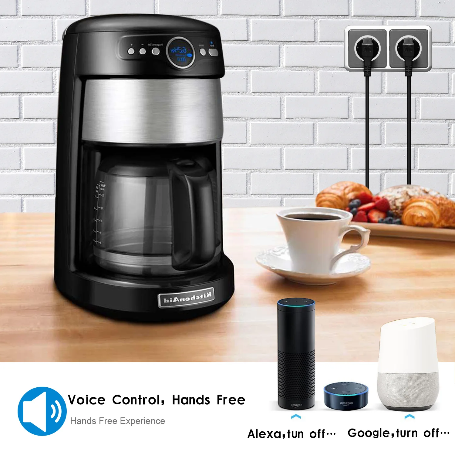 Умная розетка BR 16A WiFi бразильская вилка с контролем энергии работает Alexa Echo Google Nest