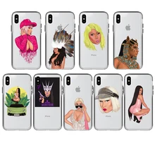 Для iPhone X XR XS Max 7 7Plus 8 8Plus 6 6S Plus 5 5S SE чехол для телефона Nicki Minaj мягкий чехол