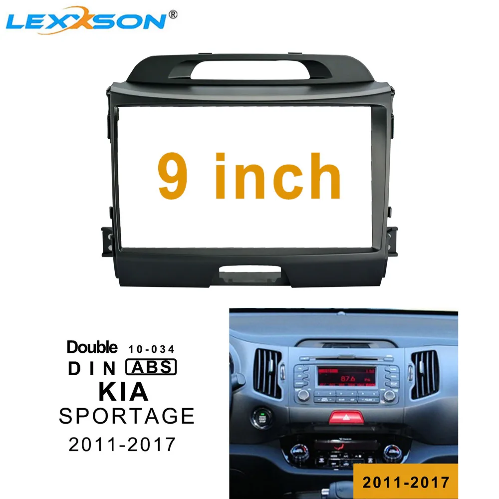 only frame 9 дюймов автомобильная радио панель для KIA SPORTAGE 2011- приборная панель установка отделка комплект для переоборудования рамка объемного DVD gps рамка - Название цвета: only frame