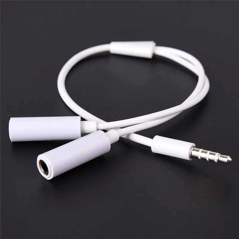 Y Splitter Cable 3.5 mm 1 Male to 2 Dual Female Audio Cable For Earphone Headset Headphone MP3 MP4 Stereo Plug Adapter Jack phone to hdmi converter