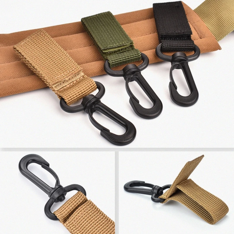 Key Clip 4pcs Webbing Carabiner Molle Hanging Belt Buckles Hooks D