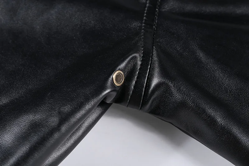 Mcikkny Winter Men Pu Leather Jackets Coats Motorcycle Air Force Leather Jackets Outwear For Male Size XS-XXL Windbreak (8)