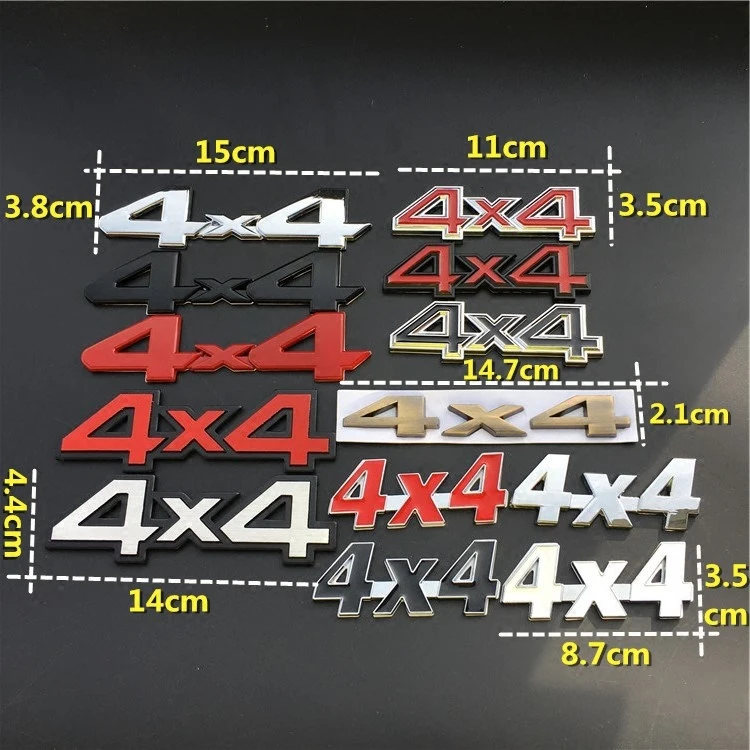 

1 PCS 3D Metal Auto Car Emblem Rear Trunk 4X4 Badge Decals Car Stickers For Grand Cherokee Black Silver Car Stickers Car Styling