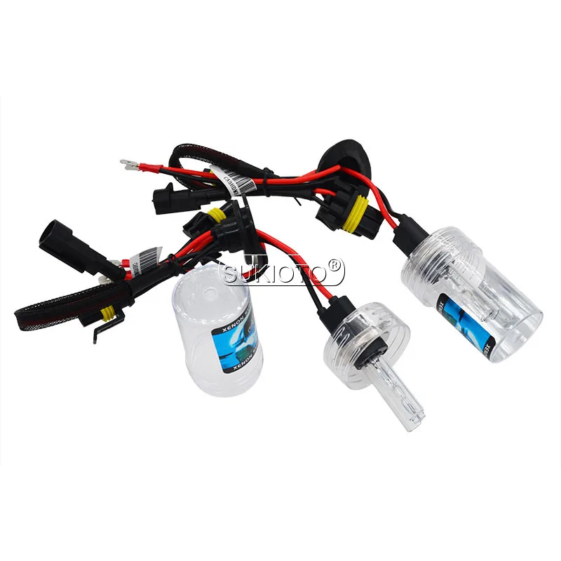 SUKIOTO Premium 12V Metal Base 35W H7C 4300K 5000K 8000K HID Xenon Bulb Lamps 55W H7 H7C 6000K Short Tube Car Accessory Light (4)