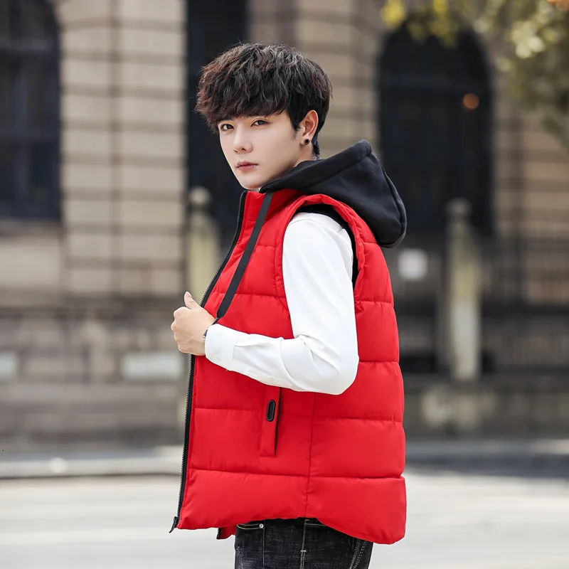 

Cotton Vest Male Sleeveless Waistcoat Vest Vest Male Even Hat Down Cotton-padded Clothes Male A005 -1 -818 -p55