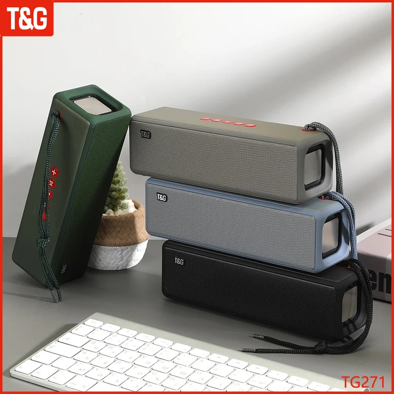 

T&G Portable Bluetooth Speaker High Power Soundbar Hifi Subwoofer For Computer Smart Phone Wireless Speaker With FM Radio TG271