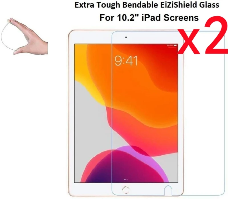 2Pcs Tablet Tempered Glass Screen Protector Cover for Apple IPad 7 10.2 Inch Anti-Scratch Full Coverage Protective Film