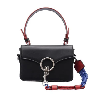 

PU Ladies Crossbody Bag Flap Pocket Single Square Soft Portable One Shoulder Oblique Chained Handle Ladies Crossbody Bag