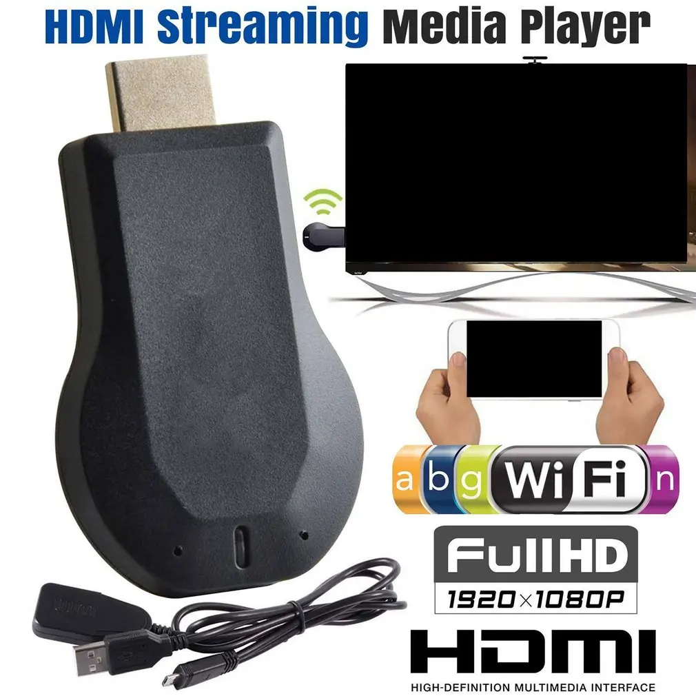 WiFi 1080P HD HDMI TV Stick AnyCast DLNA Wireless Miracast Airplay Dongle Receiver for IOS for Android