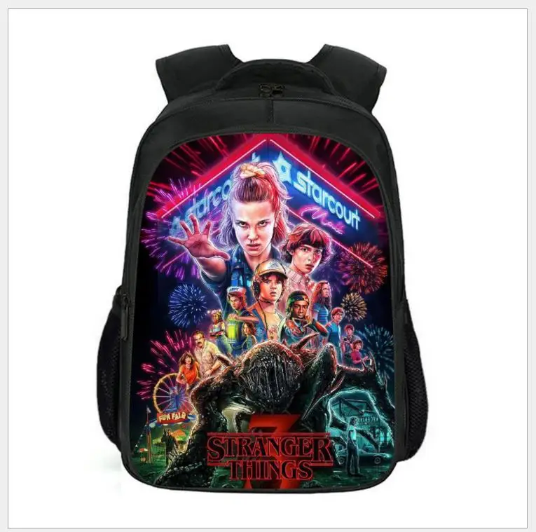 Mochilas Stranger Things School Bag for Teenage Boys Girls's Backpack Laptop Backpack Women Men Travel Shoulder Bags - Цвет: as pictures