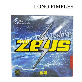 

ITTF Approved Three Sword ZEUS Long Pimples Table Tennis Cover / Table Tennis Rubber/ Ping Pong Rubber