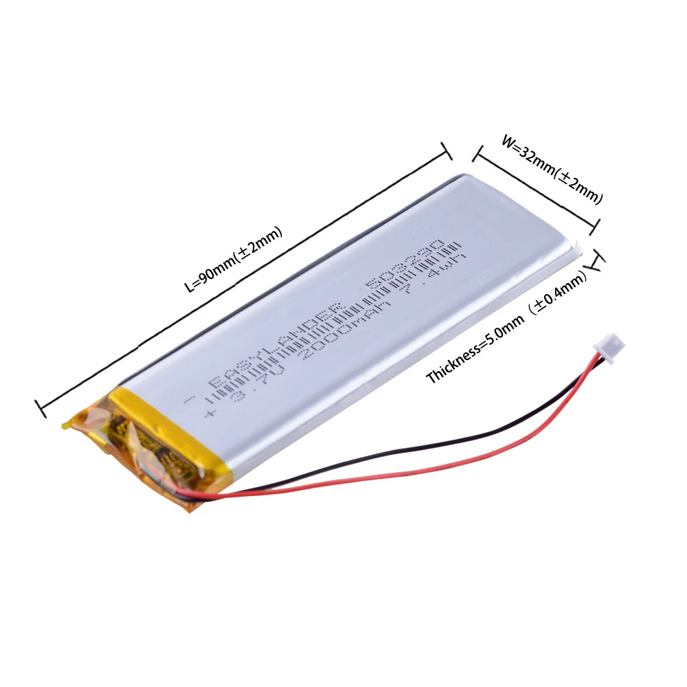 Rechargeable Battery JST1.25 2P Tablet computer battery 503290 3.7V 1900MAH 503590 Universal Li-ion batteries for tablet pc Mechanical keyboards