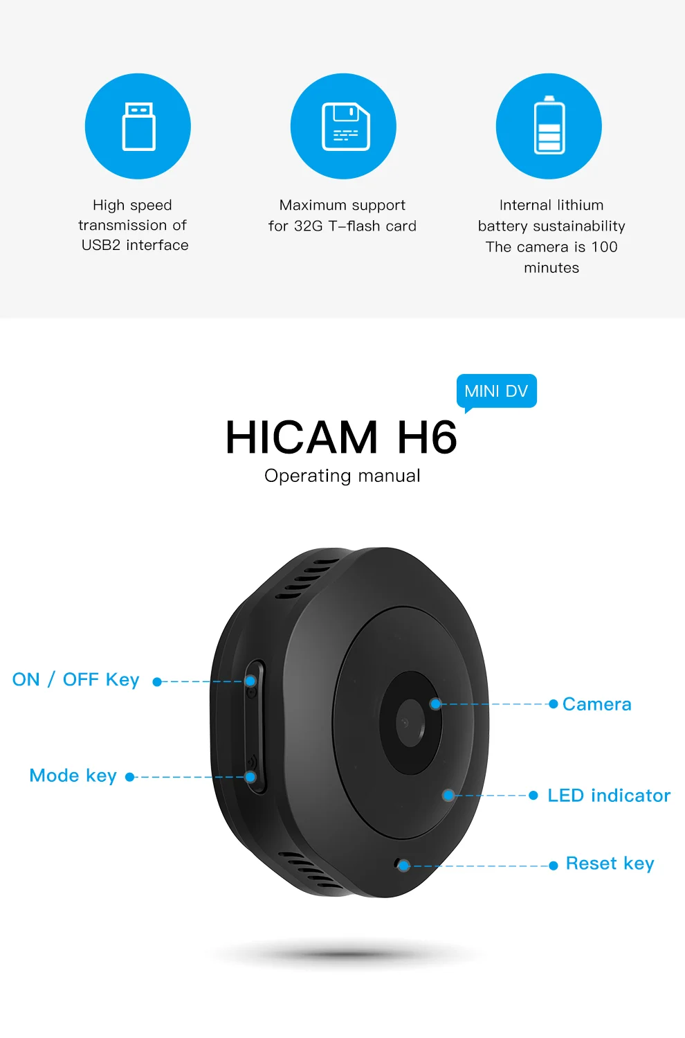 H6 DV/Wifi микро ночная версия камеры мини Экшн-камера с датчиком движения видеокамера диктофон маленькая камера