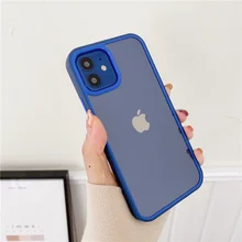 12 Pro Bumper NEON Clear Cover for iPhone 12 Pro Max 11 Pro XR X XS 7 8 Plus Silicone Fluorescent color For iPhone SE 2020 Cases