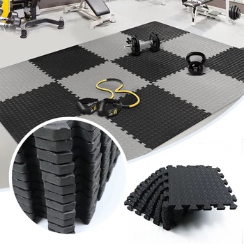 12PCS 30*30cm Sports Protection Gym Mat EVA Leaf Grain Floor Mats 2