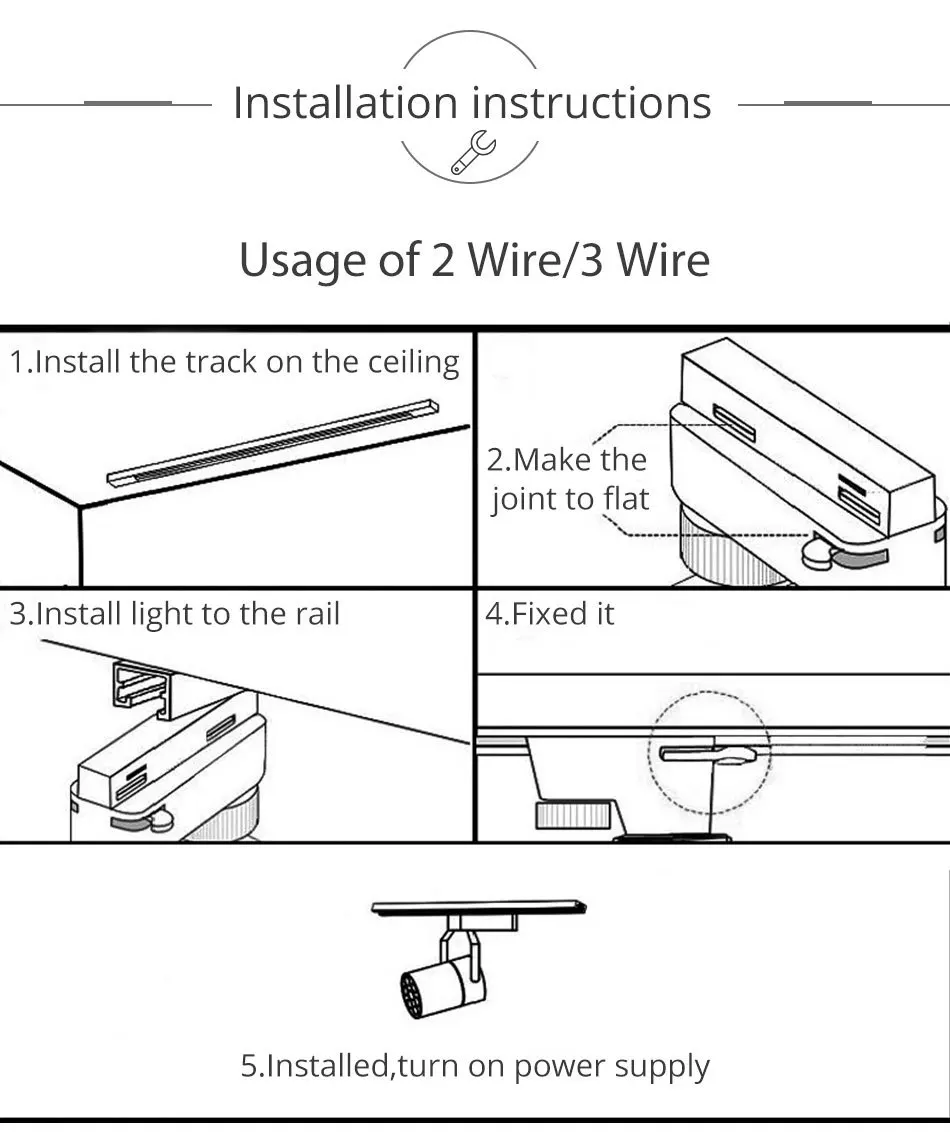Zoommable 12W 20W 30W LED Track Light 2 3 4 Wire 3 Phase Dimmable Rail Spot Lighting Fixtures Spotlights Track Ceiling Zoom Lamp (14)