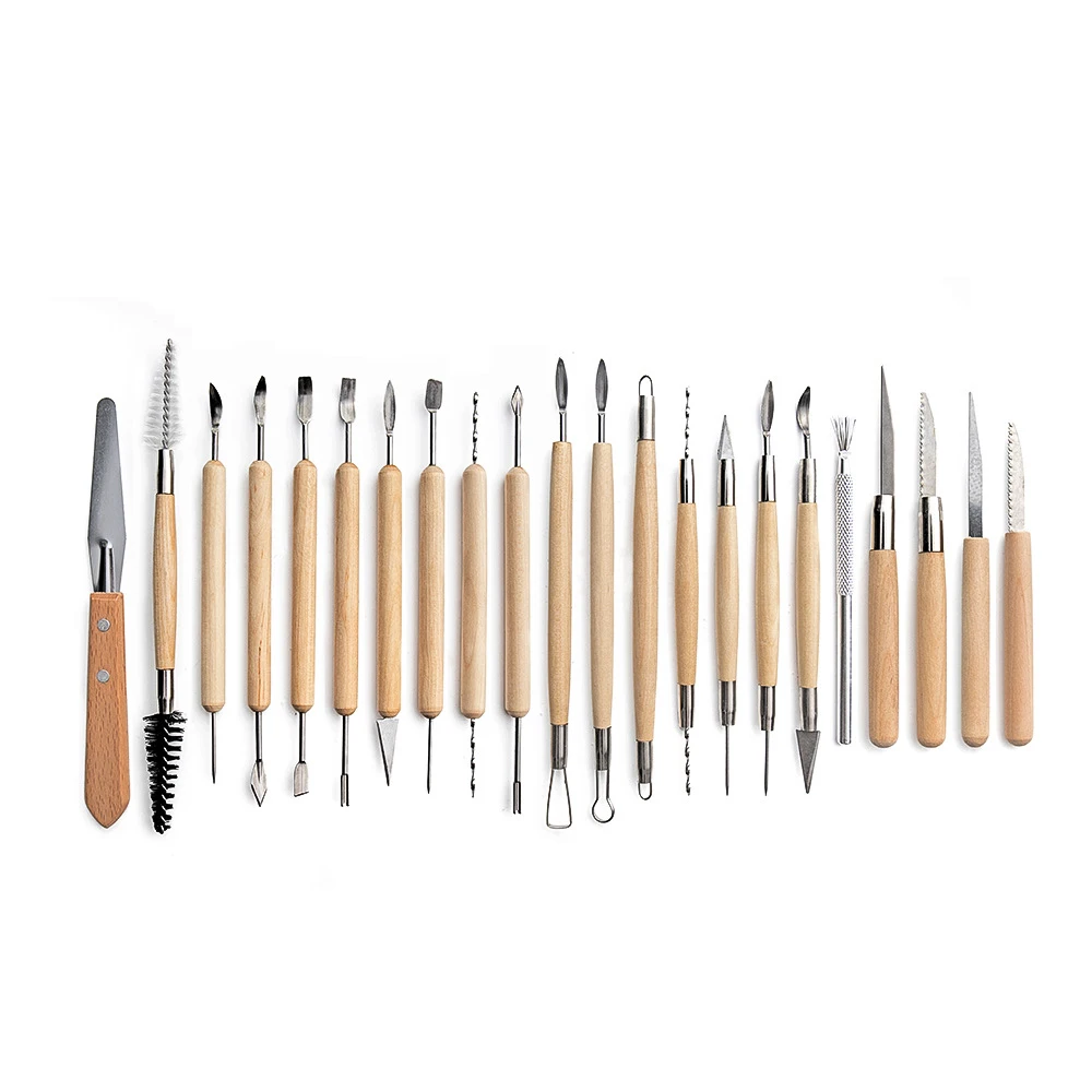 61pcs/set Clay Tools Sculpting Kit Sculpt Smoothing Wax Carving Pottery Ceramic Polymer Shapers Modeling Carved Ceramic DIY Tool polymer clay tools,pottery tools,clay sculpting tools,pottery sculpting tools,clay craft tool