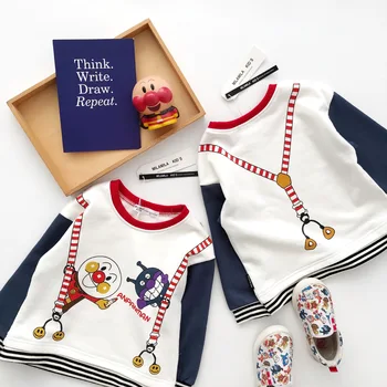 

Tonytaobaby Autumn and Winter New Boys and Girls Cotton Cartoon Sweater Fake Two-Piece Boys Sweatshirts