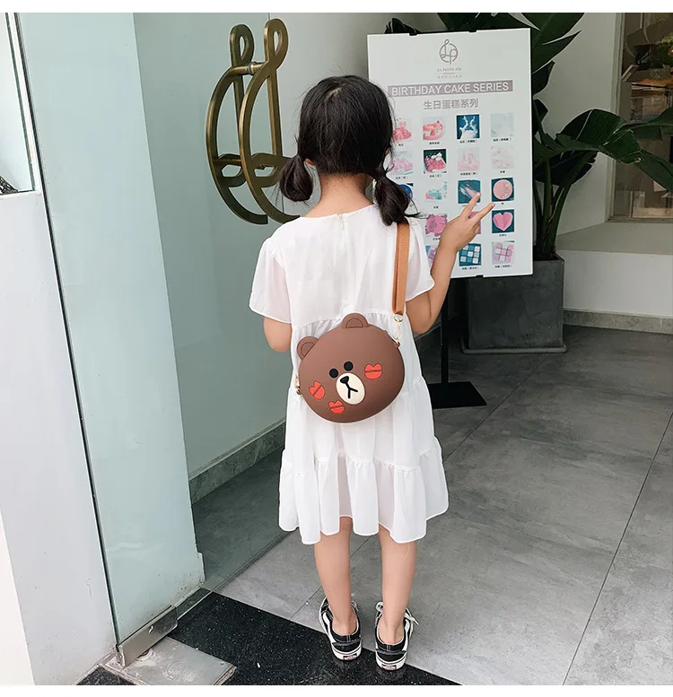Leuke бруин пиво Vrouwen курьерские Сумки Mode Vrouwelijke через плечо Schoudertas мультфильм ребенок Meisjes Tas bolsa feminina T-14770