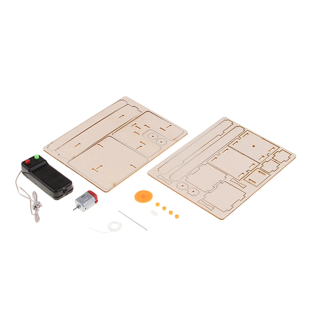 Science Technology Remote Control Elevator Toy Self Assembly Model Puzzle