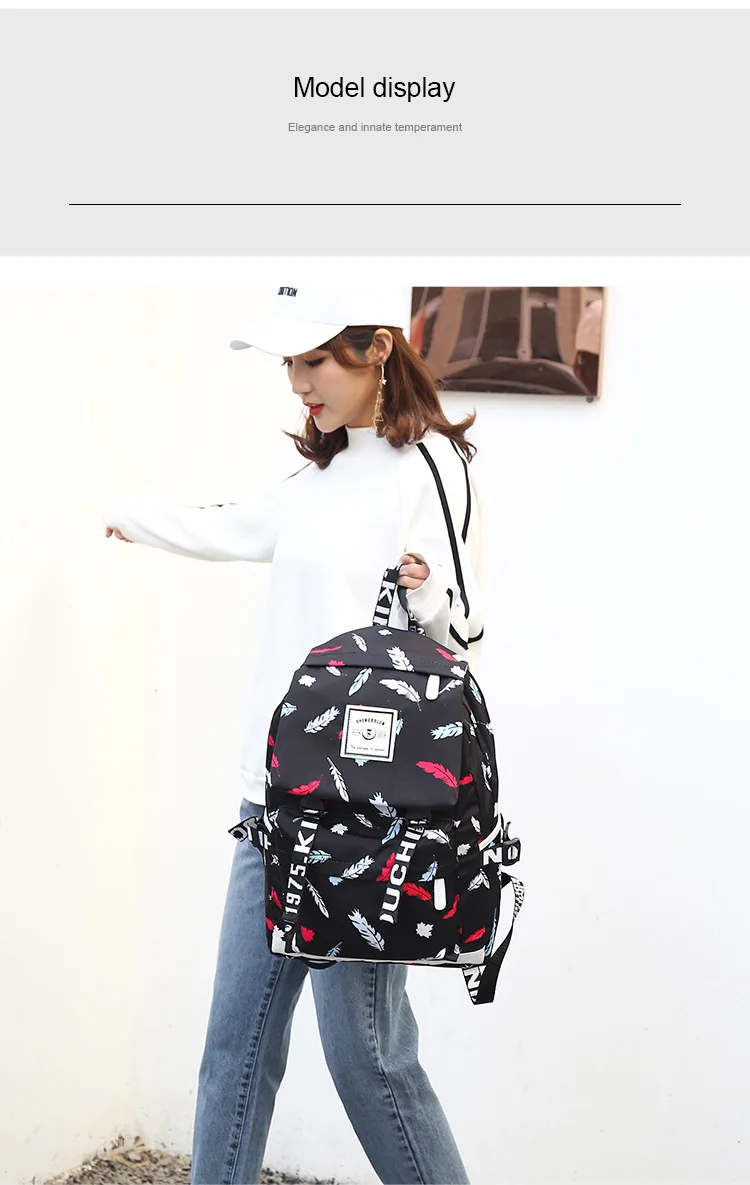 Модные детские рюкзаки для девочек-подростков, школьные сумки, черный рюкзак, женские дорожные сумки, женская модная сумка для ноутбука