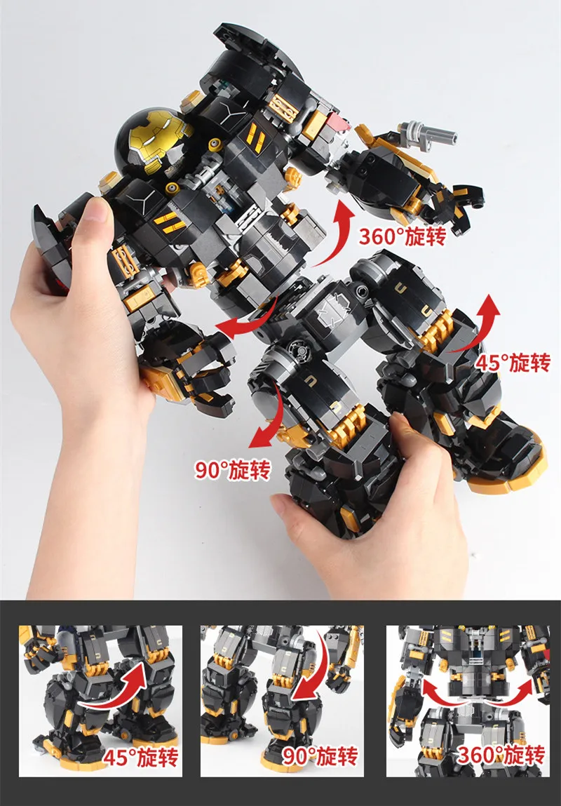 76105 халкбастер: Ultron Edition супер герой железная модель человека строительные блоки кирпичи дети девочки мальчики DIY подарки забавная игрушка 7142