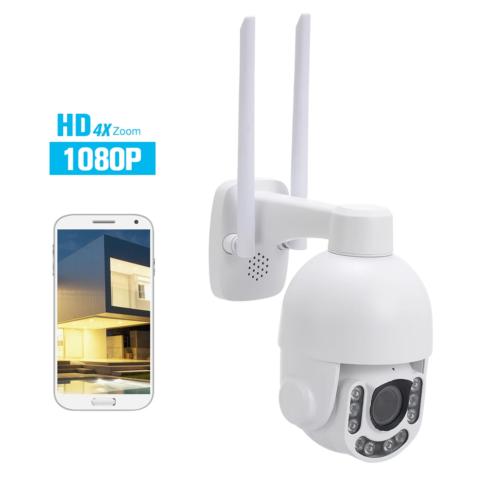 1080P Беспроводная IP Wi-Fi камера скоростная купольная PTZ HD безопасности наружная