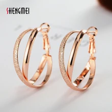 Модный тренд Ретро рок ночной клуб дикие преувеличенные Матовые Круглые серьги с крестом kolczyki ohrringe женские ювелирные изделия