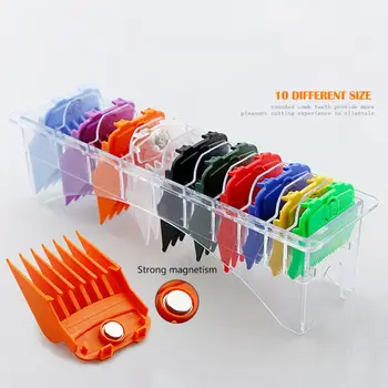 

10 Pcs/set Oil Head Electric Clippers Magnet Caliper Limit Comb Hair Clipper Tooth Guides Combs Cutting Tool