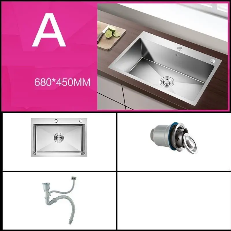 MODEL Q Evier Tarjas Para Wasbak Integral Waschbecken Portatil Cocina De Acero Inoxidable Fregadero Lavabo Cuba Pia Cozinha кухонная раковина - Color: MODEL Q