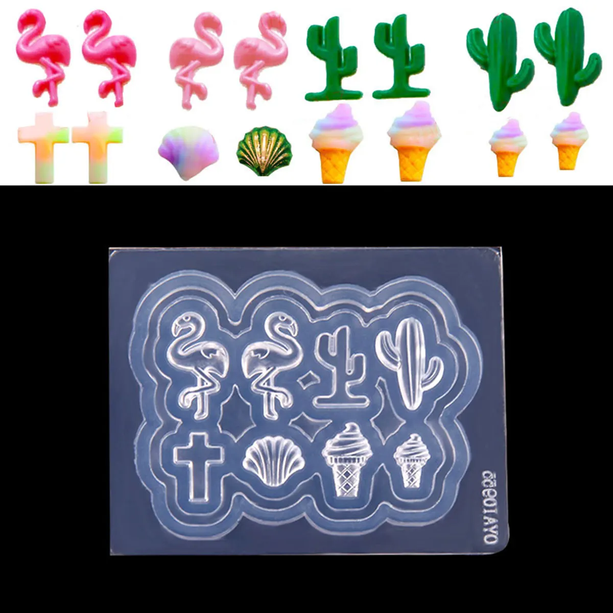 

Flamingo cactus ice cream silicone mold for jewelry making resin jewelry tool epoxy resin molds decorative crafts , 1 piece