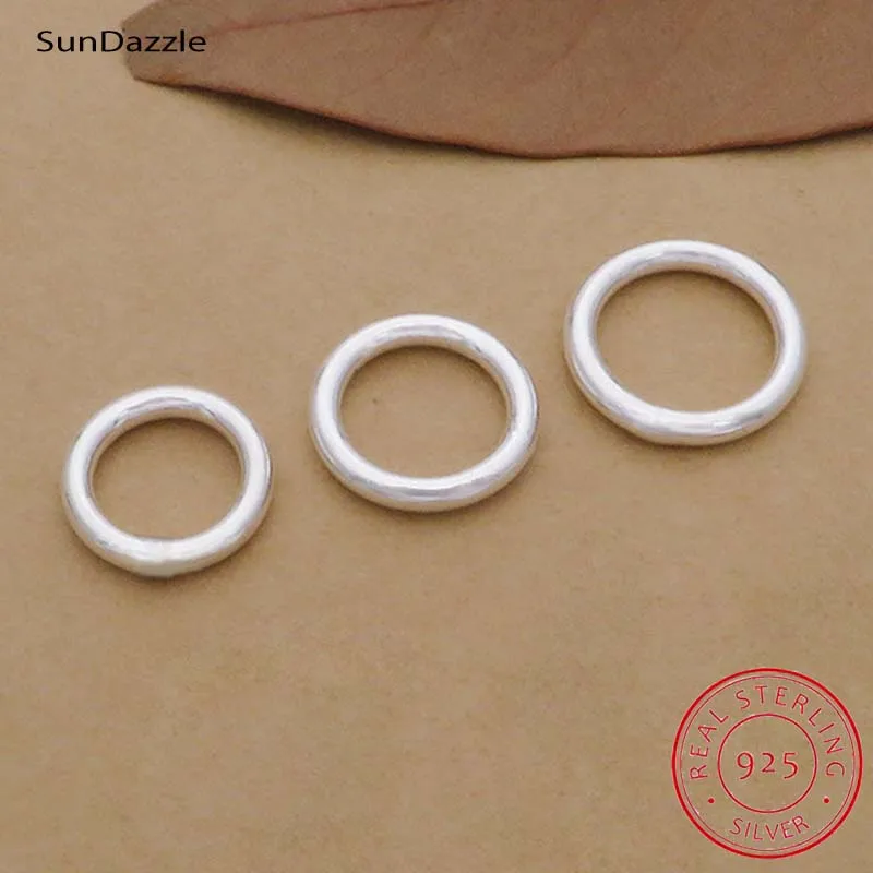 GenuineRealPureSolid925SterlingSilverCloseJumpRingsSplitRingConnectorChainsJewelry