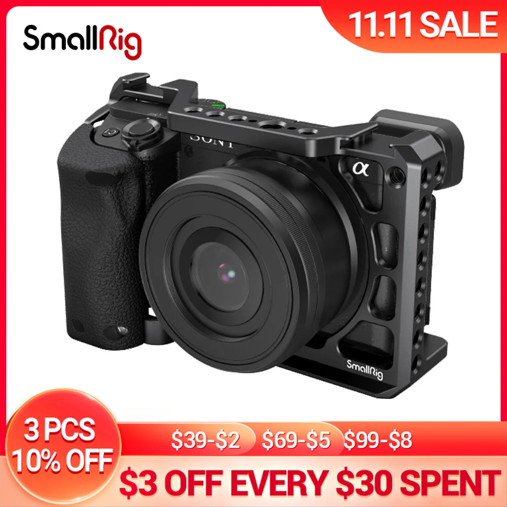 Клетка для камеры SmallRig DSLR Sony A6400 с силиконовой ручкой клетка A6100 A6300 3164 |