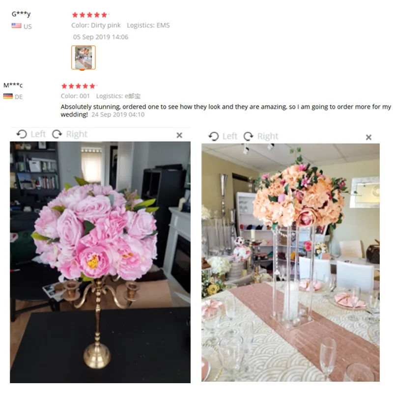 Пользовательские 35 см шелковые пионы искусственный цветок шар центральная часть