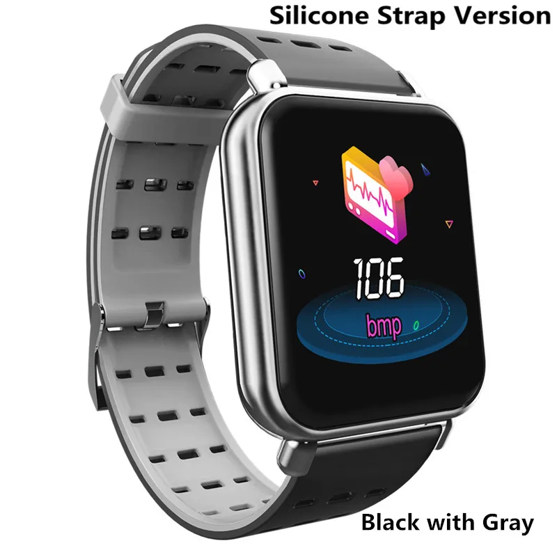 Silica black gray Y6 Pro Смарт-часы IP67 Водонепроницаемый Bluetooth Смарт-часы пульсометр кровяное давление фитнес-трекер для Android IOS PKP69 - Цвет: Silica black gray