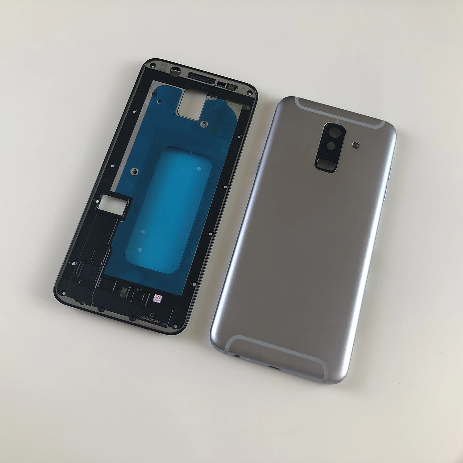 Для samsung Galaxy A6 Plus A6+ A605 A605F ЖК-Корпус Передняя рамка+ металлическая средняя рамка Задняя крышка батареи+ боковые кнопки