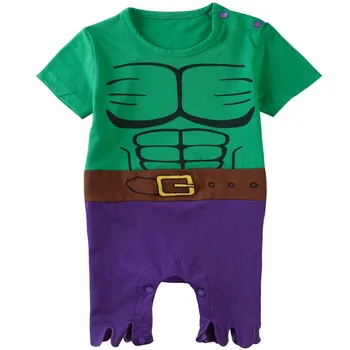 

Baby Boys Hulk Costume Romper Newborn Superhero Party Jumpsuits Infant Avengers Playsuit Halloween Costume For Baby Boy