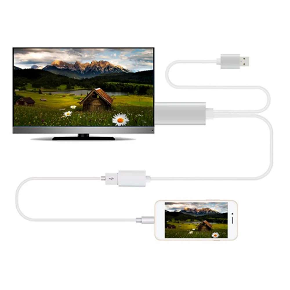 

High Speed Turnning To HDMI Mobile Phone Connecting TV Transfer Line Cable Adapter For Apple iPhone And For iPad 80cm for Apple