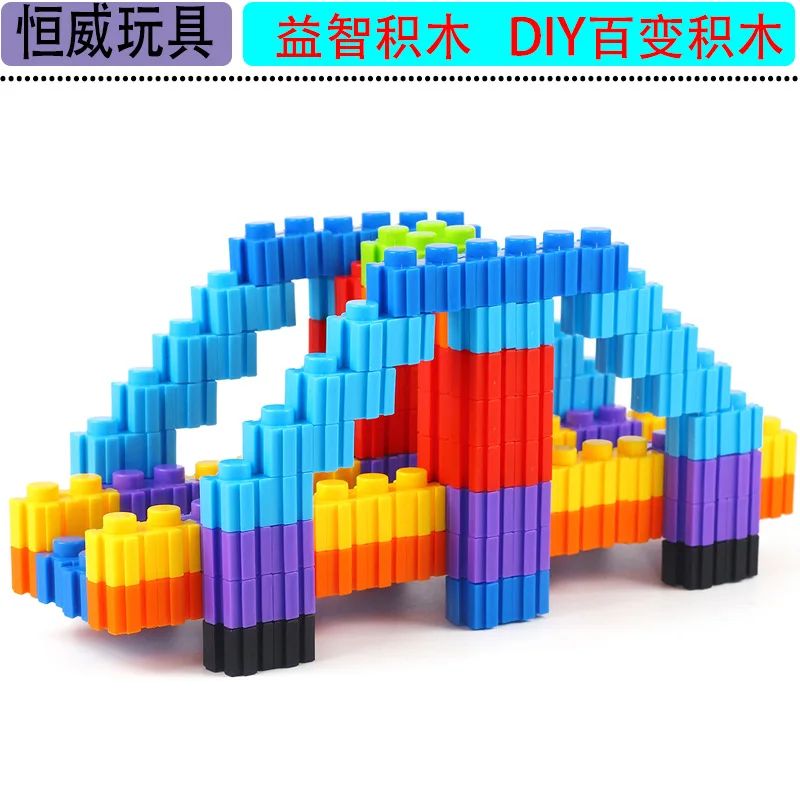 

Yin er le Flexible Large Particles Building Blocks Thick Plastic Spell Assembly Architecture Educational CHILDREN'S Toy 2-5-8 a
