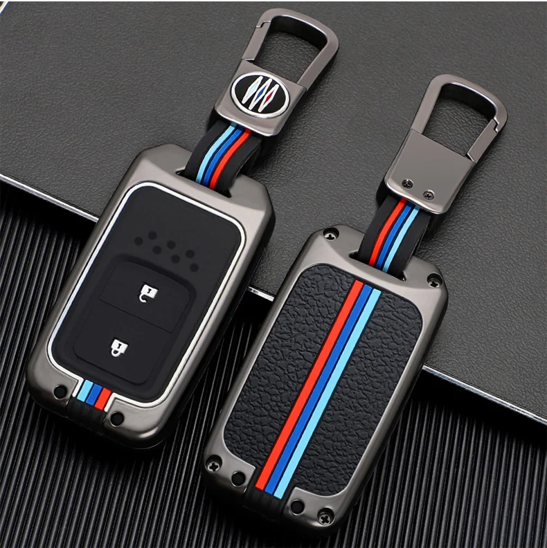 Portachiavi per auto con copertura completa in lega di zinco per Honda Vezel city Civic BR-V HR-VCRV Pilot Accord Jazz Jade Crider Odyssey accessori per auto - H6f4b98ba96cc477aafda860ec45a5442Z