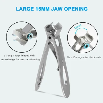 

Toe Nail Clippers for Thick Nails Heavy Duty Metal for Men Seniors Adults NIN668