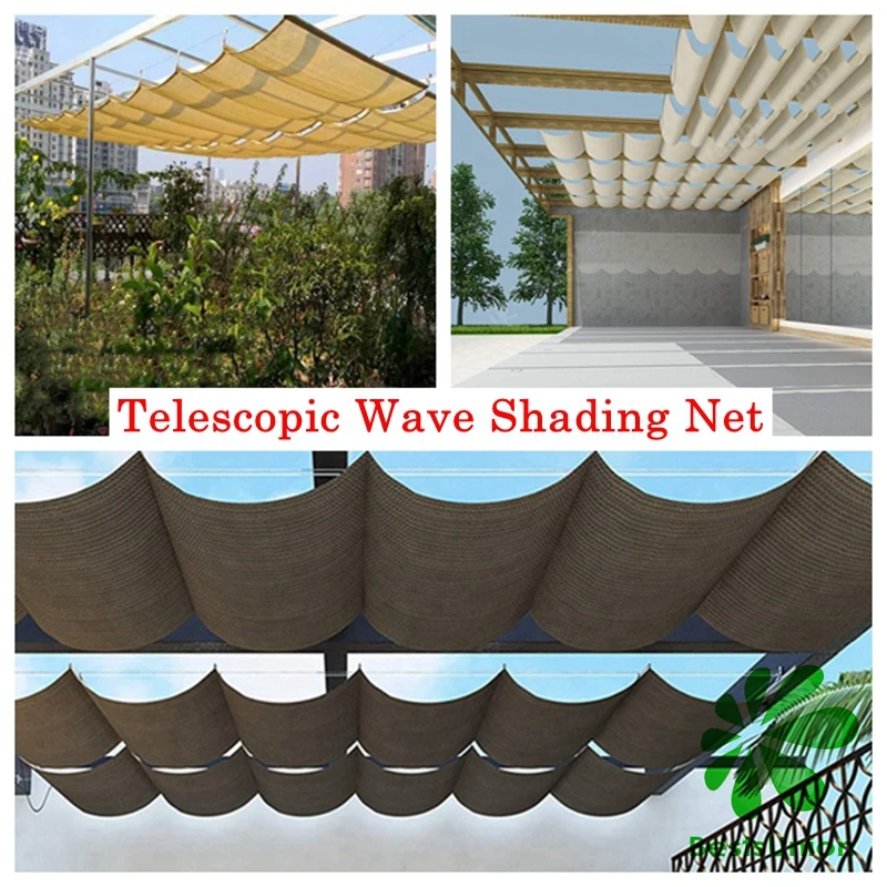Customize Telescopic Wave Sunshade Net Hdpe Antiuv Shading Net Home