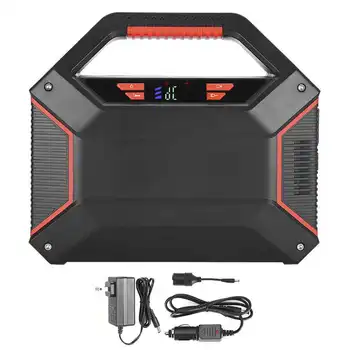 

speaker terminal headphone S365 Spare Battery Portable Mobile Power Supply Solar Panel US Plug 100‑240V