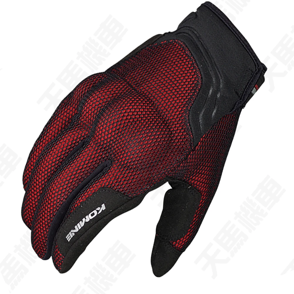 Touch Screen Gloves GK-194 Motorsports Motocross ATV Bike Off-road Red Mesh Glove