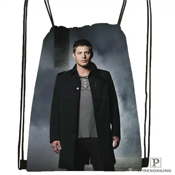 Drawstring Backpack Custom supernatural_сезонная походная сумка на шнурке милый рюкзак для детей(черная спинка) 31x40 см#2018611-2(12 - Цвет: Drawstring Backpack
