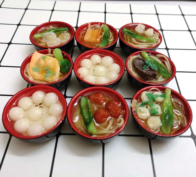2Pcs 1:12 Dollhouse miniature accessories resin tray simulation food plate toYN