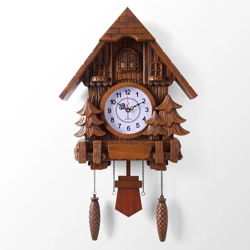 

Modern living room creative decoration alarm clock wall clock European bird window time swing wall clock ZP7311520