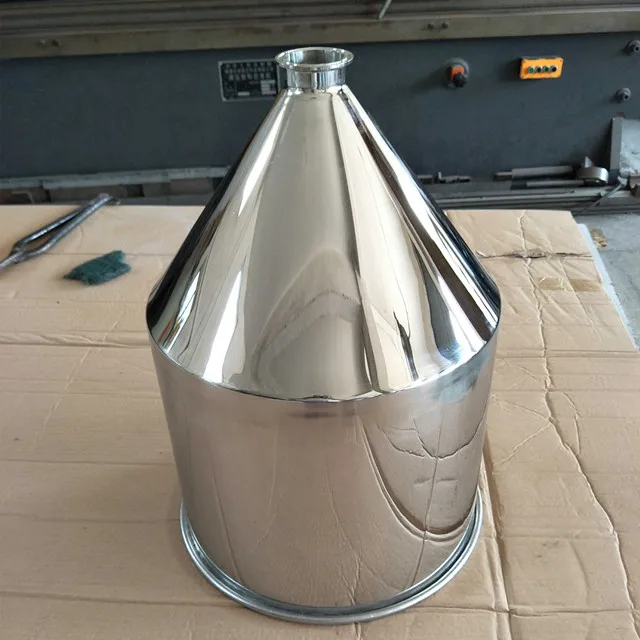 

Food Grade Tri Clamp Conical Cylinder Hopper Stainless Steel Funnel
